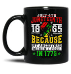 Juneteenth Black History Pride African American Freedom Mug Black Coffee Mug