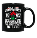 Juneteenth Black History Pride African American Freedom Black Coffee Mug - Black