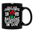 Juneteenth Black History Pride African American Freedom Black Coffee Mug - Black