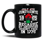 Juneteenth Black History Pride African American Freedom Black Coffee Mug