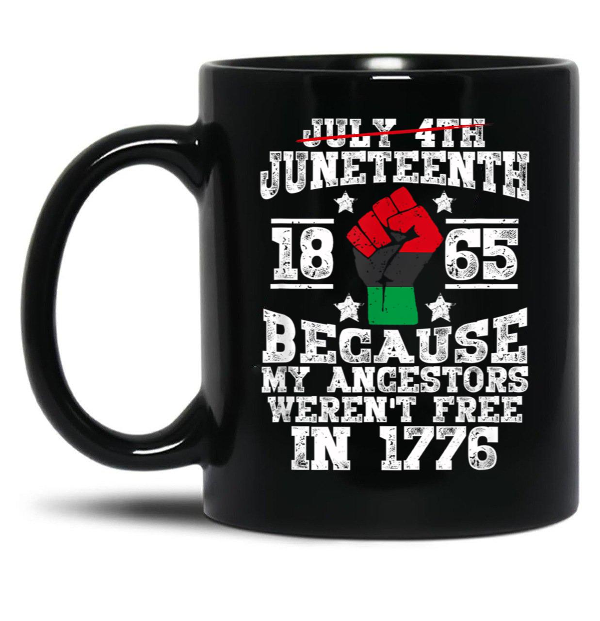 Juneteenth Black History Pride African American Freedom Black Coffee Mug