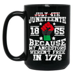Juneteenth Black History Pride African American Freedom Black Coffee Mug