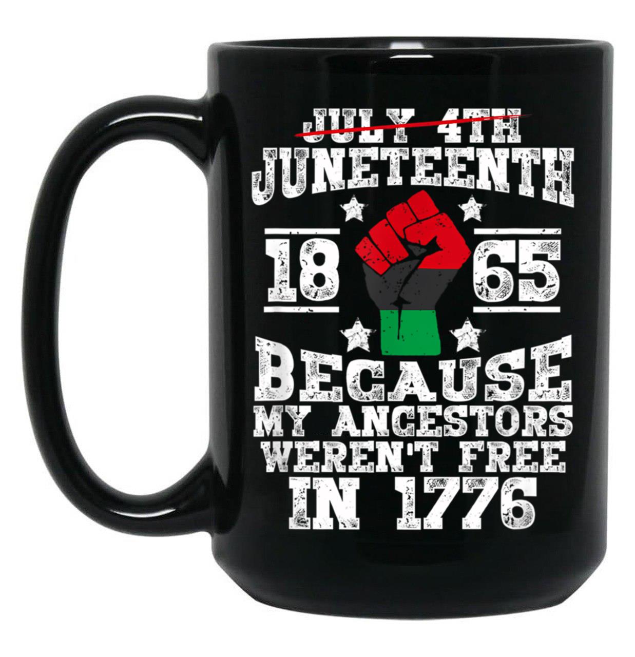Juneteenth Black History Pride African American Freedom Black Coffee Mug