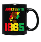 Juneteenth Black Proud African American Flag Freedom Vintage Black Coffee Mug - Black