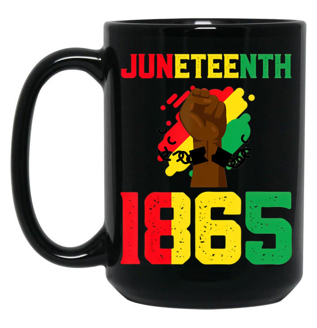 Juneteenth Black Proud African American Flag Freedom Vintage Black Coffee Mug