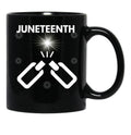 Juneteenth Broken Chains Towards Freedom Black Coffee Mug - Black