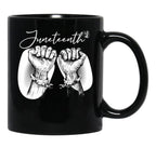 Juneteenth Broken Handcuff Freedom Black Coffee Mug - Black
