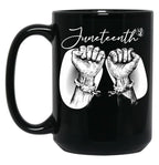 Juneteenth Broken Handcuff Freedom Black Coffee Mug