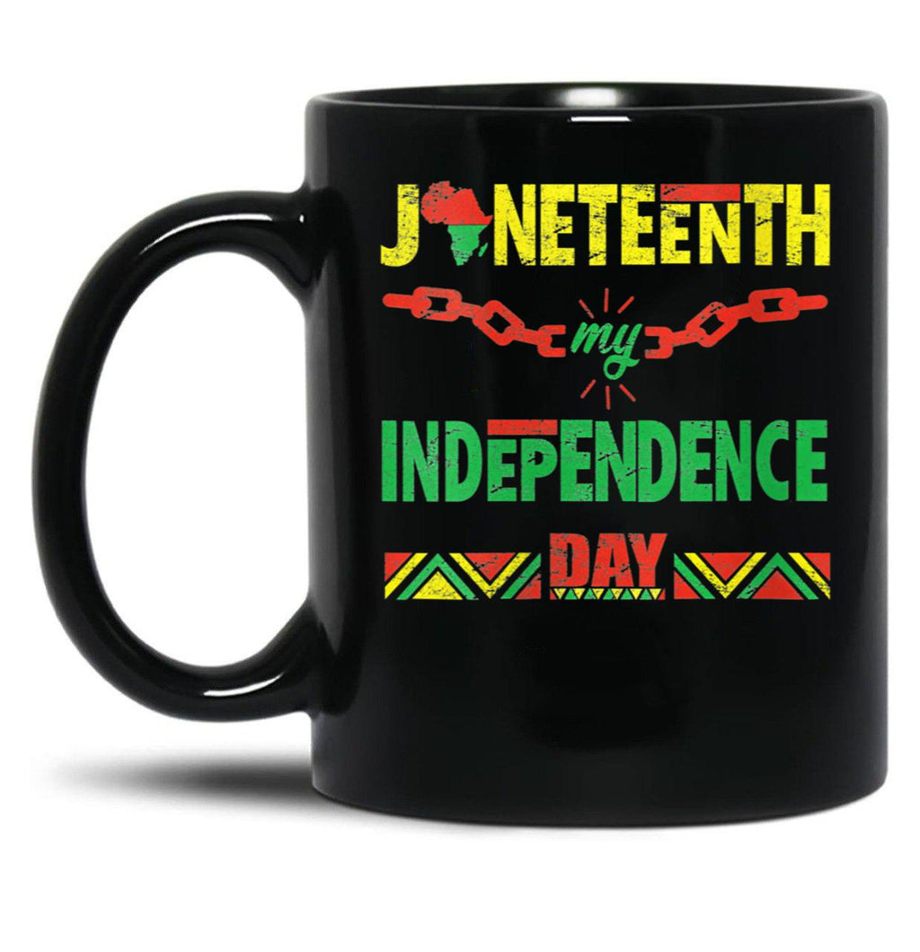 Juneteenth Celebrate Freedom Black Coffee Mug
