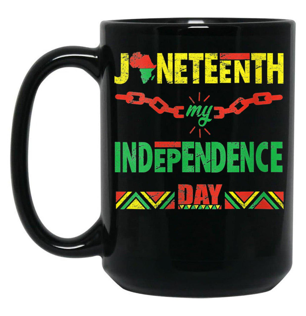 Juneteenth Celebrate Freedom Black Coffee Mug