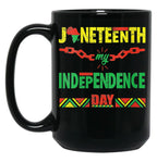 Juneteenth Celebrate Freedom Black Coffee Mug