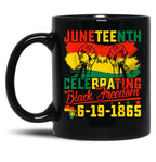 Juneteenth Celebrating Black Freedom 1865 African American Black Coffee Mug