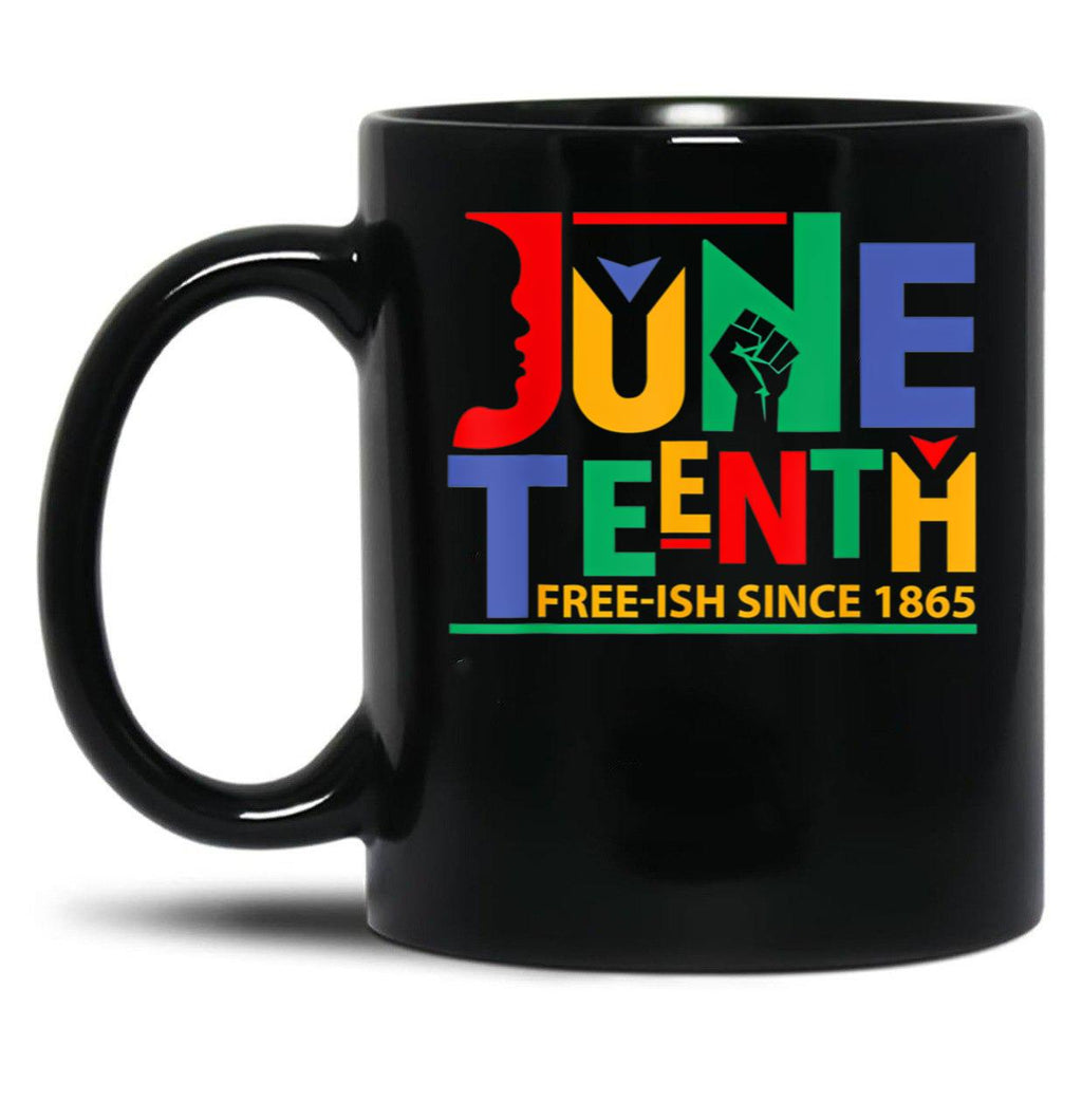 Juneteenth Celebration Free-Ish Since 1865 Retro Mug Black Coffee Mug