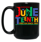 Juneteenth Celebration Free-Ish Since 1865 Retro Mug Black Coffee Mug