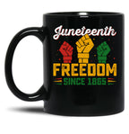 Juneteenth Celebration Black Coffee Mug