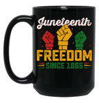 Juneteenth Celebration Black Coffee Mug