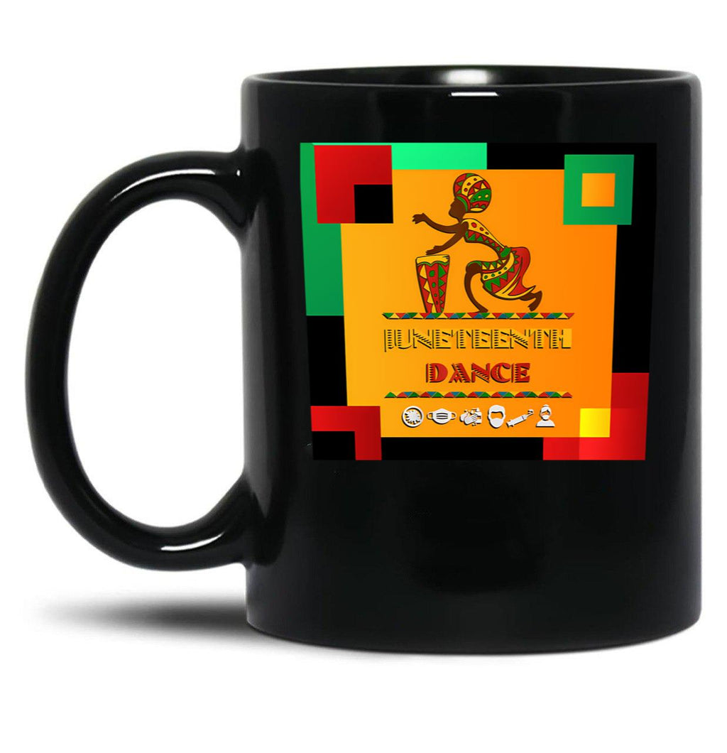 Juneteenth Dance Black Coffee Mug