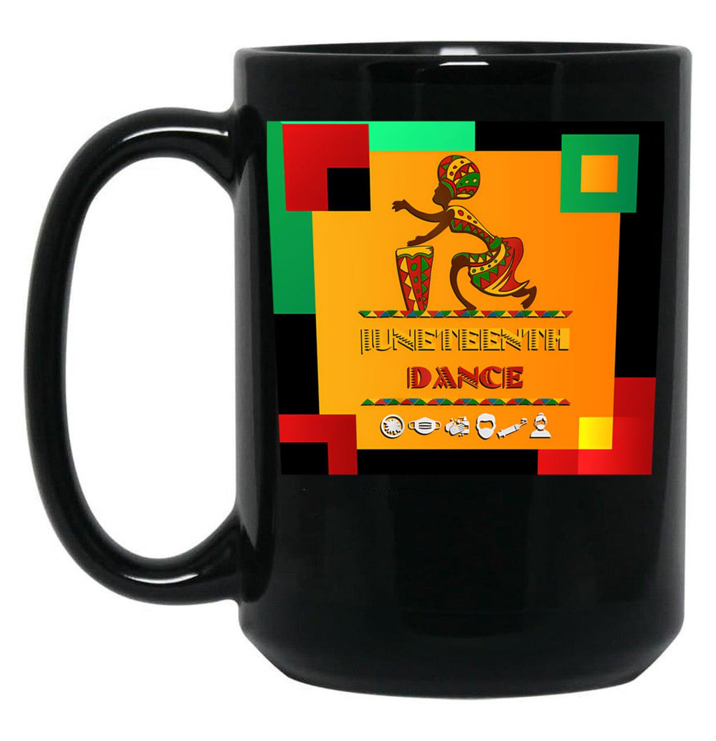 Juneteenth Dance Black Coffee Mug