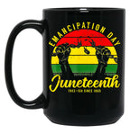 Juneteenth Emancipation Day Vintage Cool Melanin Black Pride Black Coffee Mug