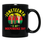 Juneteenth Flag 2020 1865 Juneteenth Day Flag Black Freedom Celebration Gift Black Coffee Mug - Black