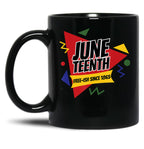 Juneteenth Free Ish Since 1865 African Retro Black Coffee Mug