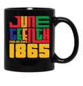 Juneteenth Free-Ish Since 1865 Celebrate Black Freedom Gear Black Coffee Mug - Black