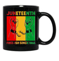 Juneteenth Free-Ish Since 1865 June African American History Black Coffee Mug - Black