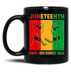 Juneteenth Free-Ish Since 1865 June African American History Black Coffee Mug