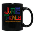Juneteenth Free-Ish Since 1865 Black Coffee Mug - Black
