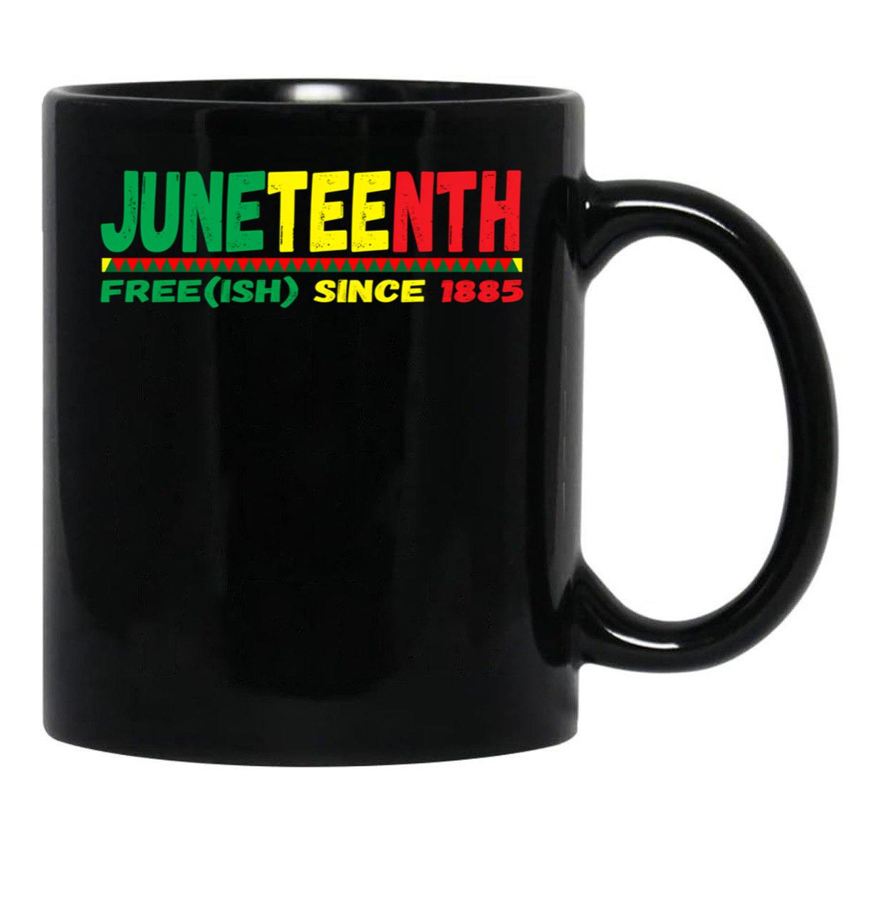 Juneteenth Free(Ish) Since 1865 Black History Black Coffee Mug - Black