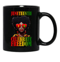 Juneteenth Freedom Black History Black Coffee Mug - Black