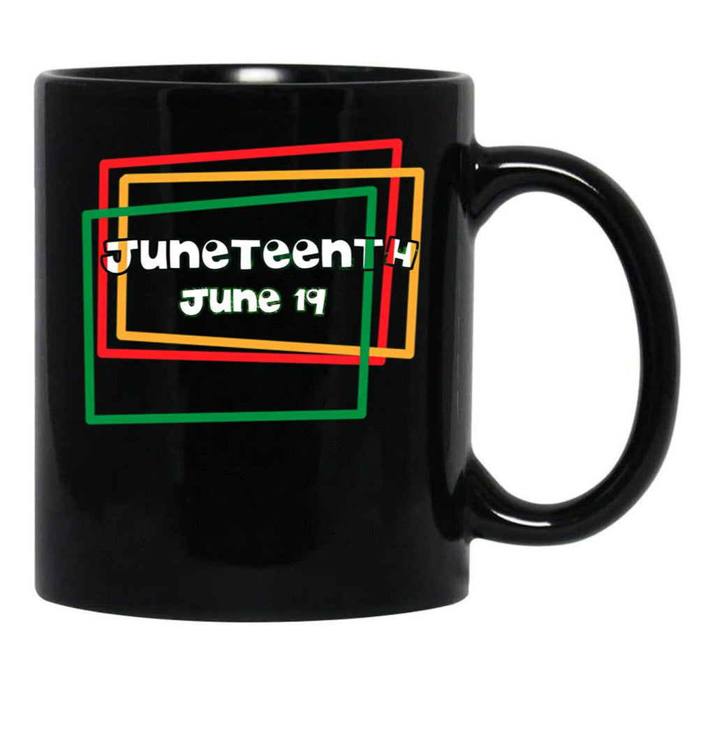 Juneteenth Freedom Celebration Black Coffee Mug - Black