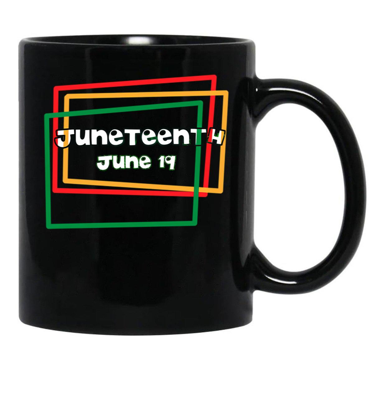 Juneteenth Freedom Celebration Black Coffee Mug - Black