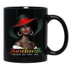 Juneteenth Freedom Day Since 1865 Black Coffee Mug - Black