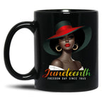 Juneteenth Freedom Day Since 1865 Black Coffee Mug