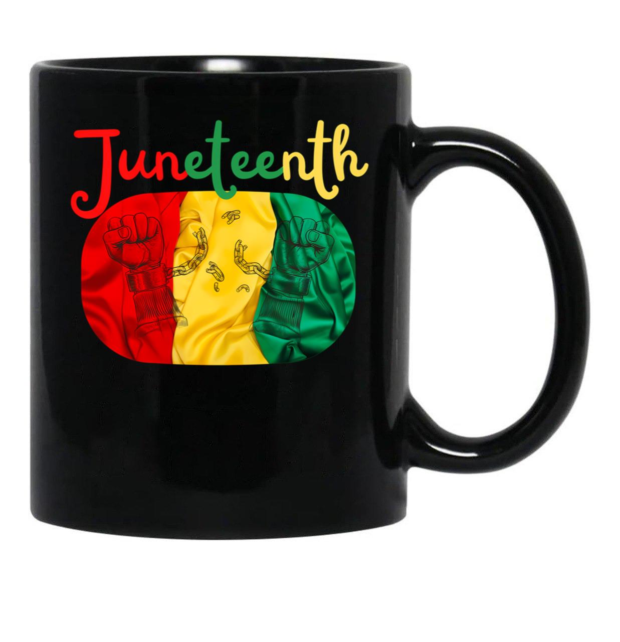Juneteenth Freedom Day Black Coffee Mug - Black