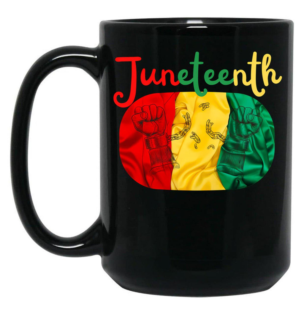 Juneteenth Freedom Day Black Coffee Mug