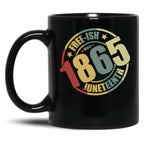 Juneteenth Freeish 1865 Black African American Black Coffee Mug