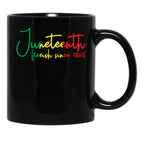 Juneteenth Freeish Since 1865 Black Freedom Juneteenth Gear Black Coffee Mug - Black
