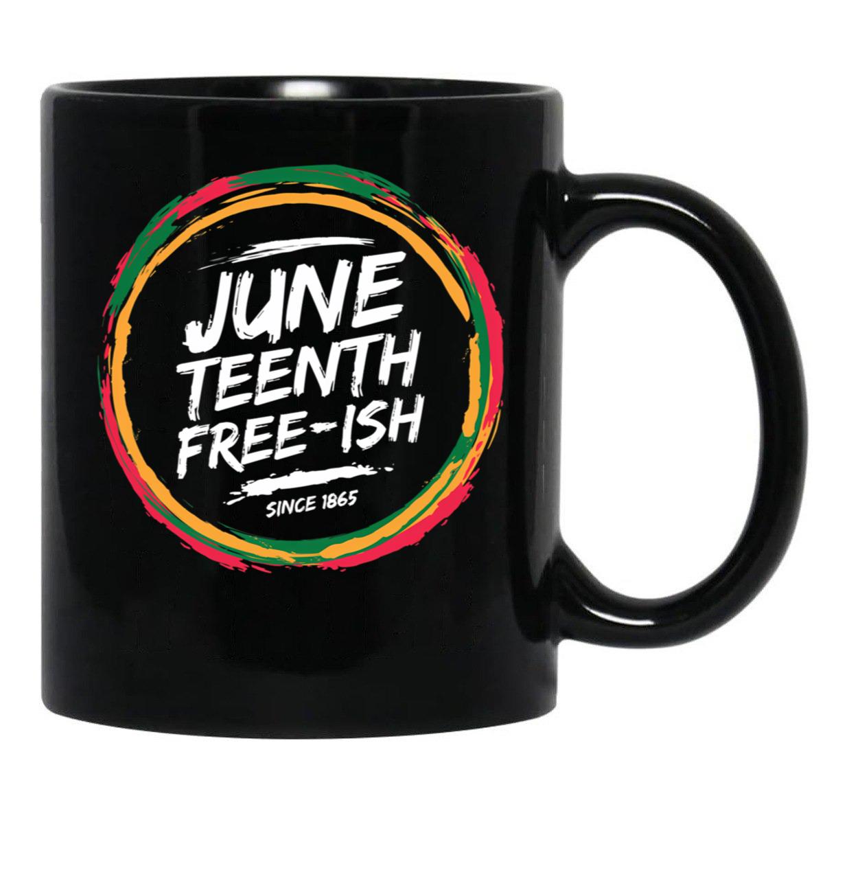 Juneteenth Freeish Black Coffee Mug - Black