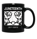 Juneteenth Gift Black History American African Freedom Day Black Coffee Mug - Black