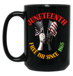 Juneteenth In America Black Coffee Mug