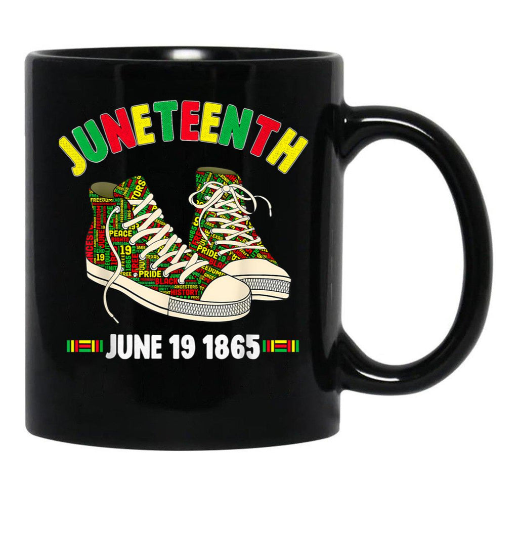 Juneteenth June 19 1865 Black African-American Independence Black Coffee Mug - Black