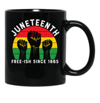 Juneteenth June 19Th Black Freedom Black Coffee Mug - Black