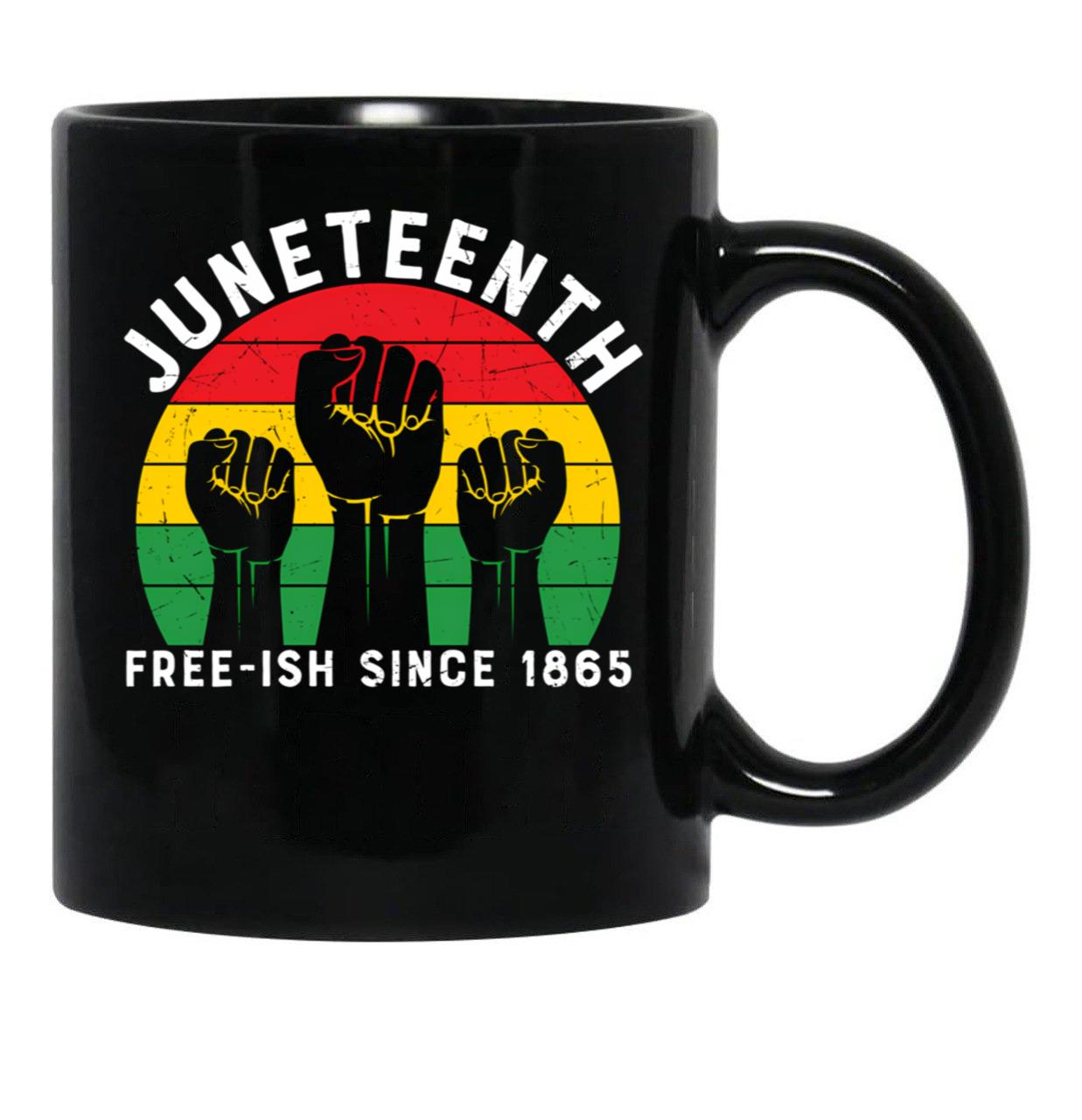 Juneteenth June 19Th Black Freedom Black Coffee Mug - Black