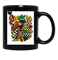 Juneteenth Pattern Heels Black Coffee Mug - Black