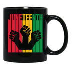 Juneteenth Power Fists Black Coffee Mug - Black