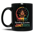 Juneteenth Pride Art Remembering My Ancestors Afro Heritage Black Coffee Mug