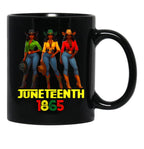 Juneteenth Remebering My Ancestors Mug For Afro Cowgirl Melanin Juneteenth Gift Black Coffee Mug - Black