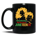 Juneteenth Remembering My Ancestors Juneteenth Gifts Black Coffee Mug